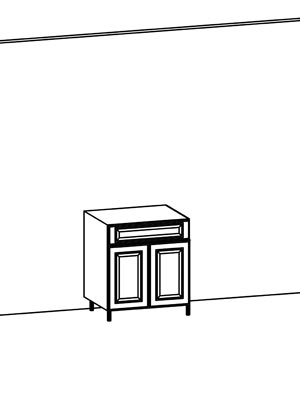Base Cabinet, 2 Door - 1 Drawer