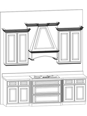 Decorative Exhaust Hood Option 10A