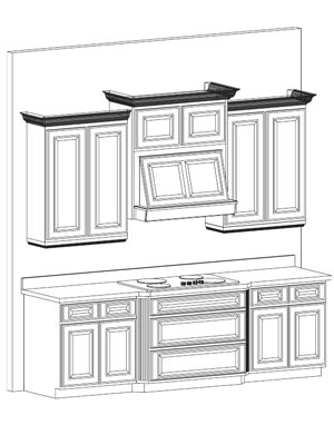 Decorative Exhaust Hood Option 1A