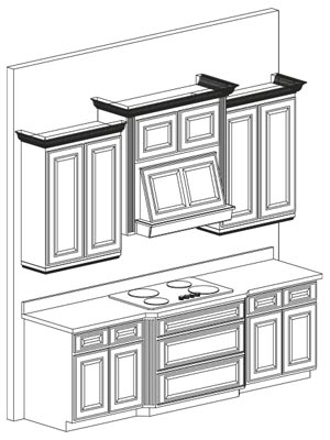 Decorative Exhaust Hood Option 1B