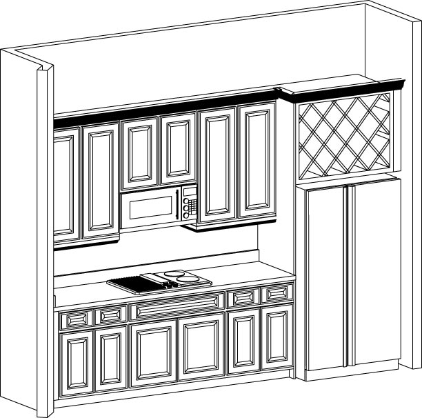 Wine Rack over Refrigerator Refrigerator Options Woodscapes